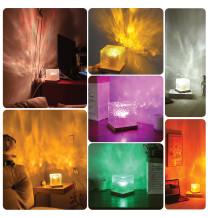 NL-07 Lampka ozdobna LED projektor - efekt fal wodnych AQUA