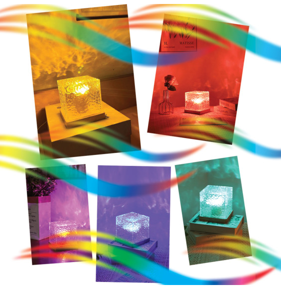 Lampka ozdobna LED projektor z efektem fal wodnych NL-07 AQUA