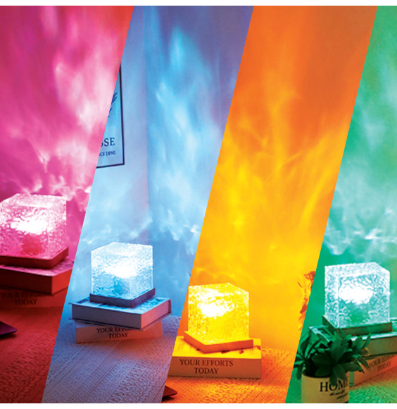 Lampka ozdobna LED projektor z efektem fal wodnych NL-07 AQUA