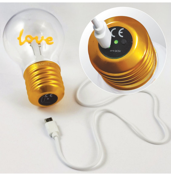 Lampka dekoracyjna LED z akumulatorem NL-06 żarówka LOVE