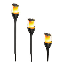 Lampa solarna ogrodowa LED pochodnia płomień SOL-08 WW