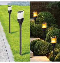Lampa solarna ogrodowa LED pochodnia płomień SOL-08 WW