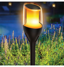 Lampa solarna ogrodowa LED pochodnia płomień SOL-08 WW
