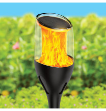 Lampa solarna ogrodowa LED pochodnia płomień SOL-08 WW