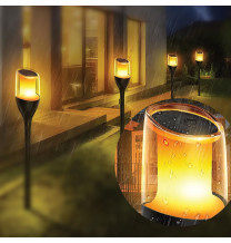 Lampa solarna ogrodowa LED pochodnia płomień SOL-08 WW