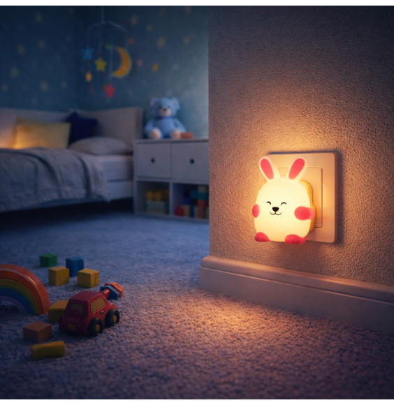 Lampka nocna LED NL-11 do kontaktu z czujnikiem zmierzchu KRÓLIK