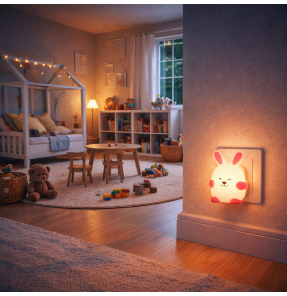 Lampka nocna LED NL-11 do kontaktu z czujnikiem zmierzchu KRÓLIK