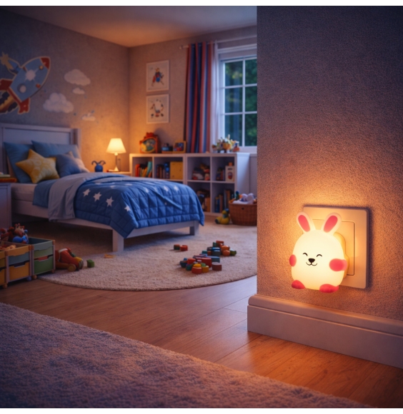 Lampka nocna LED NL-11 do kontaktu z czujnikiem zmierzchu KRÓLIK