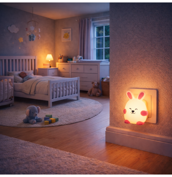 Lampka nocna LED NL-11 do kontaktu z czujnikiem zmierzchu KRÓLIK