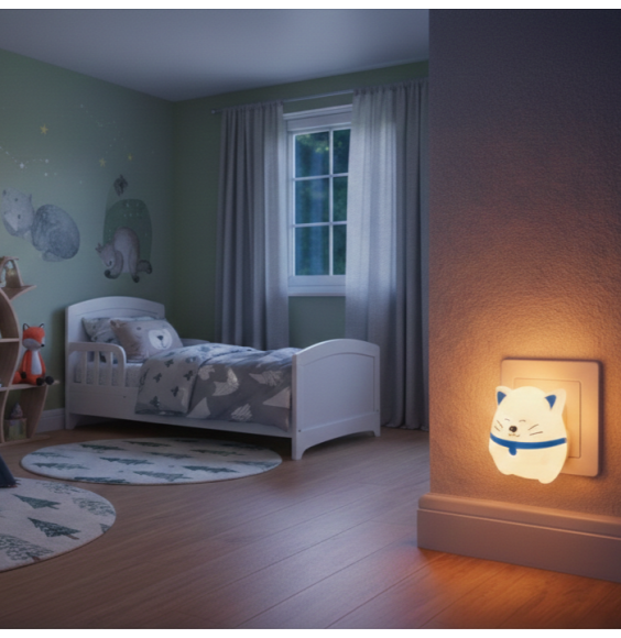 Lampka nocna LED NL-12 do kontaktu z czujnikiem zmierzchu KOT